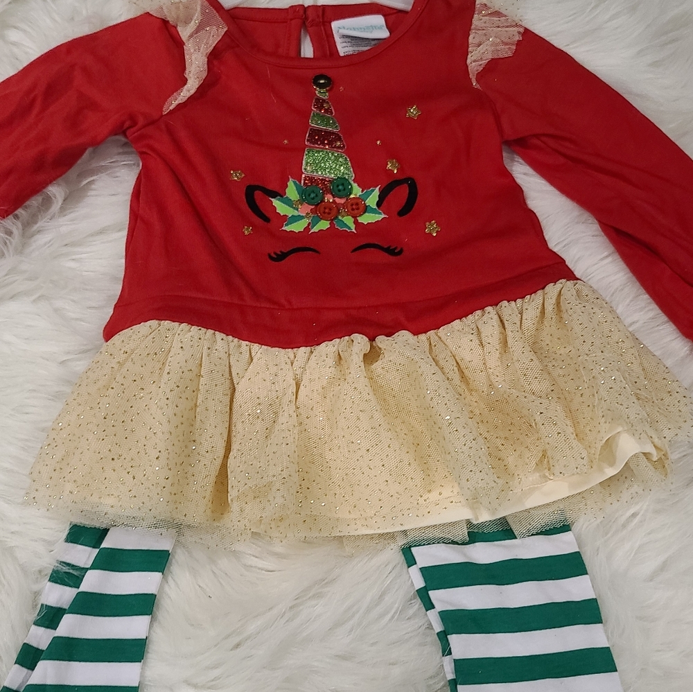 Christmas unicorn outfit nwt
